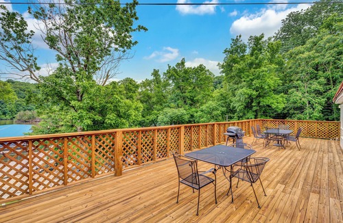 Smithville Cabin | Lake Front Lodge With a Pool and Bar & Grill