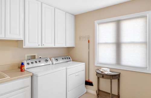 La Follette Villa | Lakeview home with pool, balconies, washer/dryer, fireplace, & cable