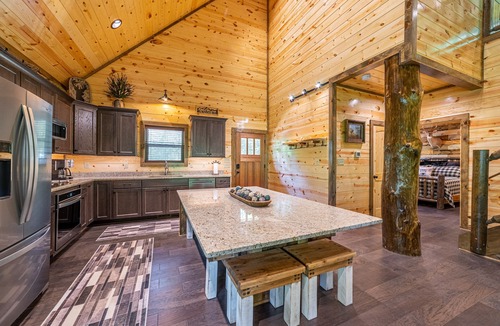 Sevierville Cabin | Luxe Mountain Lodge: Heated Pool ~ Glamping Dome ~ Hot Tub
