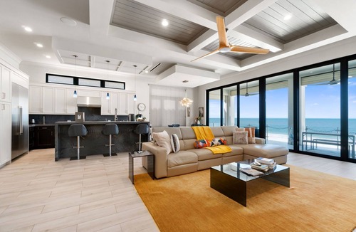 Mid Island Villa | Luxurious Beachfront Vacation Getaway | 4-Bedroom, 4.5-Bath w/Heated Pool & Spa | Sleeps 12