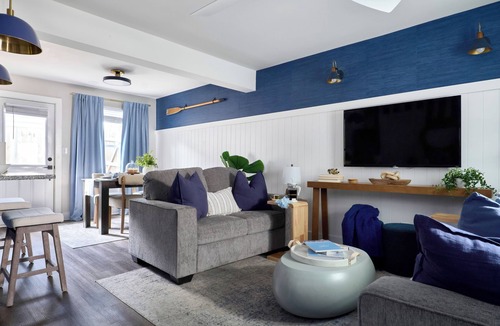 Villa Heights House | Maritime Blue - Luxe Coastal 2BR Near Uptown & NoDa