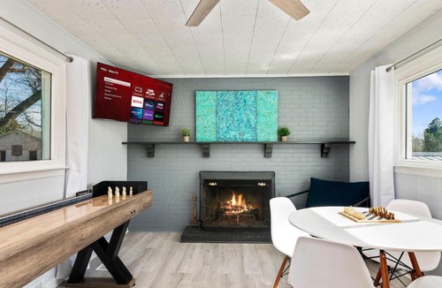 Green Valley House | Modern Bungalow Game Room Fire Pit Grill