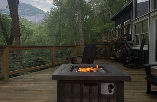 Cashiers House | Modern Rustic Lakeside Retreat with views of Whiteside Mountain