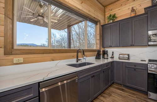Sevierville Cabin | Moonlight Ridge - Brand New Indoor Pool Cabin, Fire Pit, Hot Tub, Pigeon Forge