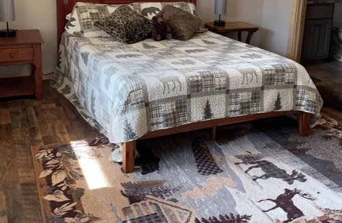 Natures Courtyard Cabin | NEW log cabin on paved road with stream, NO pet fees!