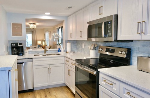 Oceanmarsh Subdivision Condo | Newly Renovated! Marsh & Ocean View Steps to Beach and Pool.