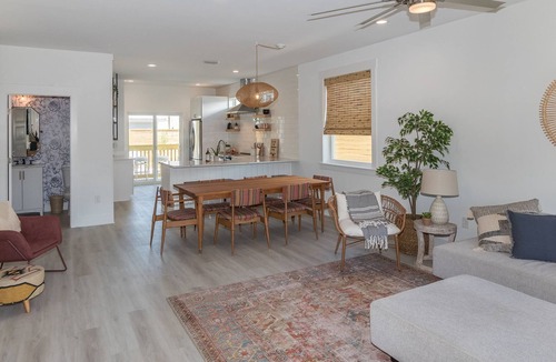 Vilano Beach House | Oasis by the Beach, 2 master Suites, 2 living rooms, Heated pool, steps to ocean
