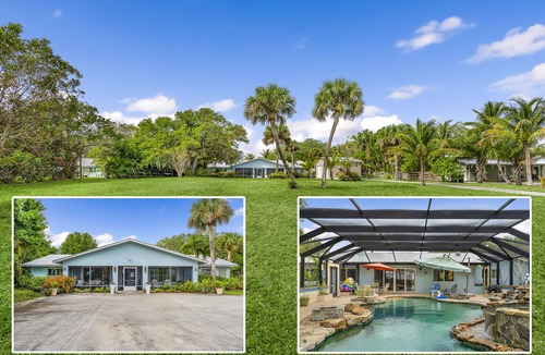 Jensen Beach Villa | Ocean access/Pool & HotTub /Arcade & Game Room/Private Beach and long Pier