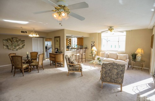 Mid Island Condo | Ocean Harbor 402A, | Heated Saltwater Pool + Bay Views