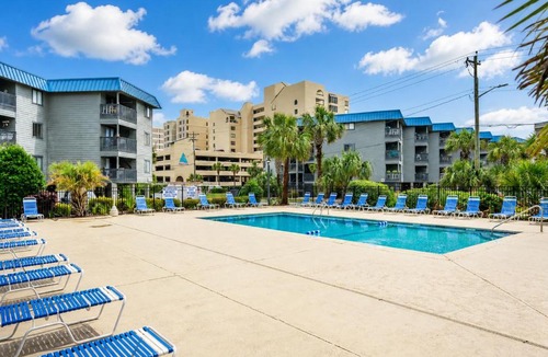 North Myrtle Beach Apartment | Oceanfront 1BR Top-Floor Balcony Views Cherry Grove Sea Cabin 304-A