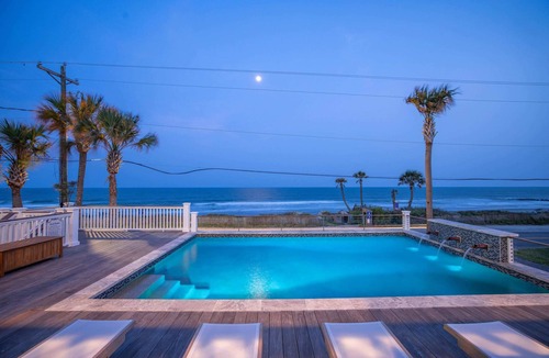 Folly Beach House | Oceanfront Pool Outdoor Kitchen Putting Green!
