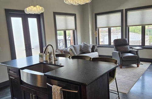 Brevard Apartment | Overlooks downtown Brevard with stunning mountain views!
