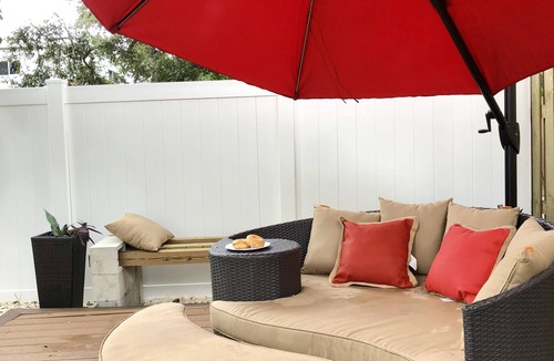St. Augustine Beach House | Perfect Summer backyard, Steps to Beach, Bikes, boogie-board, bunk beds, Grill