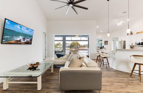 Burnt Store House | Private Beach with volleyball, Saltwater pool & spa - Villa Siren Calling - Roelens Vacations