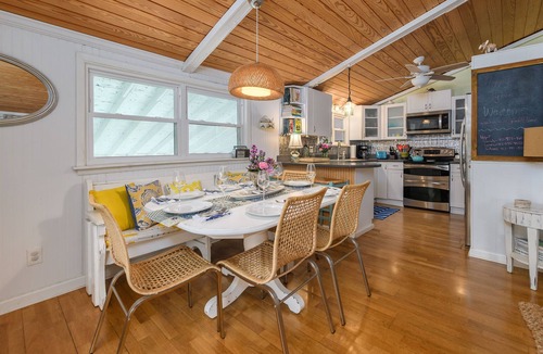 Tybee Island Cottage | Private dock & Screened dock house. Dog-friendly! Tidal Creek views