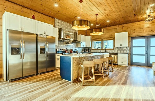 Sevierville Cabin | Private Indoor Pool Mountain Views Sleeps 36