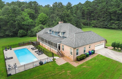 Lithonia Villa | Private Pool Estate + Soccer Field Sleeps 16