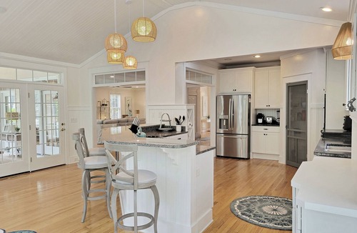 North Litchfield Beach House | Raised 2-Story Beach House, Beautiful Updates, Private Pool, Shortcut to Beach