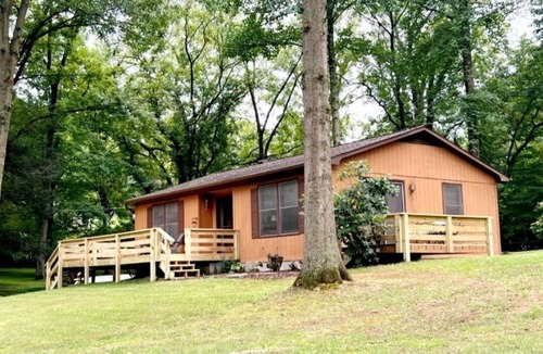 Bristol Cabin | Relaxing Creekside Retreat - Firepit, Outdoor Dining, Creek View, Sleeps 4
