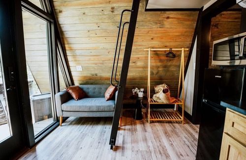 Coosa Cabin | Romantic A-Frame Cabin with Hot Tub Perfect for Couples in Cedar Bluff, Alabama