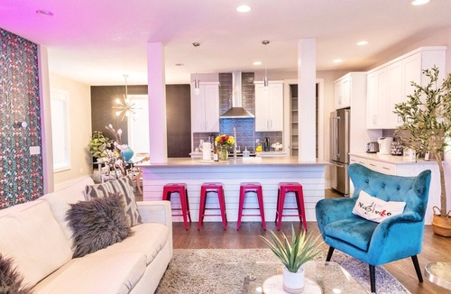 North Nashville House | Rooftop Home with Skyline Downtown Views