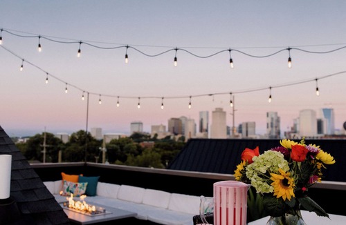 North Nashville House | Rooftop Home with Skyline Downtown Views