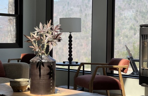 Frank Cabin | Scenic 7-acre mountain home, seasonal waterfall view, EV charger, dog friendly!