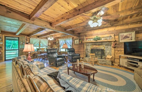 Highlands House | Scenic Creekside Cabin w/Wraparound Porch!