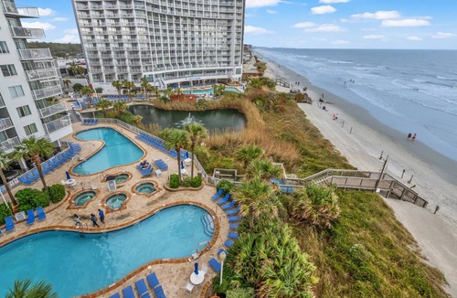 Arcadian Shores Condo | Sea Watch 606 Oceanfront Indoor/Outdoor pool/Beach