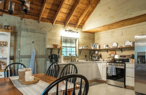 Cosby Cabin | Secluded Creekside Cabin with Hot Tub Fire Pit Creek