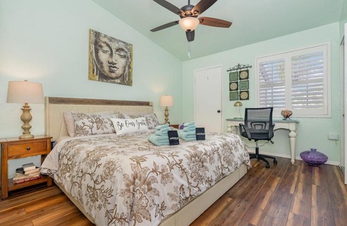 Ocean Side Village Apartment | Serene Zen King Bed Condo - Half Mile from Beach