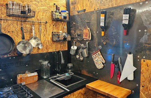 White Pine House | Shipping Container RV w Doghouse and Solar