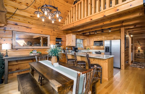 Murphy Cabin | SKYVIEW STATION: Secluded 3-Lvl Log Cabin Views-Game-Theater