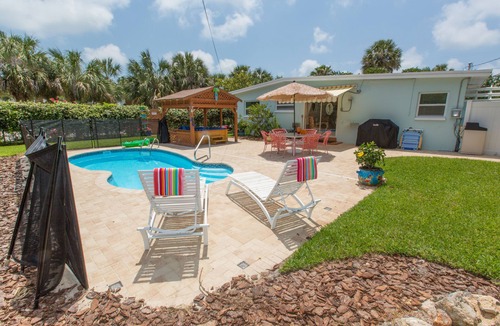 Carlouel House | Stay in Paradise Steps From Beach! Pool, Spa, Hot Tub! Small Dog Okay