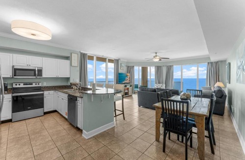 Panama City Beach Apartment | Stunning 3BR Corner Tidewater Resort Beachfront Condo! Sleeps 10! by Dolce Vita Getaways PCB!