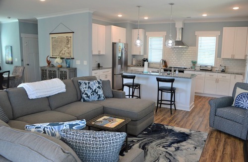 Carolina Beach House | Stunning! 4BR/3Ba - sleeps 10 - Swim Spa, Elevator and Pets Welcome