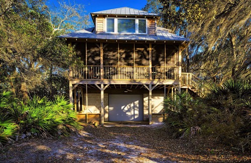 Eastpoint House | Summer 2025 Still Available! 2 Private homes! Bayfront w/dock! 8.74 acres!