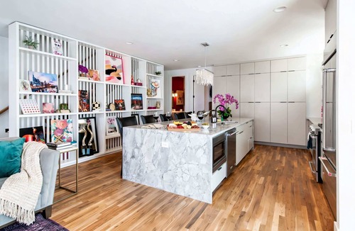 Nashville House | Summer rooftop hot tub, double decks, game room near Broadway