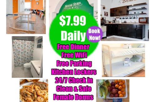 Davenport Hostel | The Miami Hostel - Free Dinner - Women Rooms -Men Rooms -Fast Wi-Fi - Free Coffee - 24hr check in Available