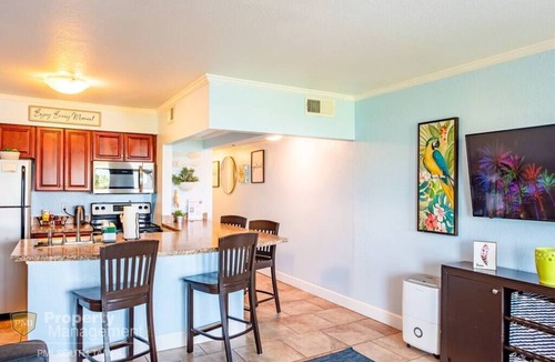 Rocky Point Condo | Tropical Serenity-Water View, Heated Pool Tiki Bar