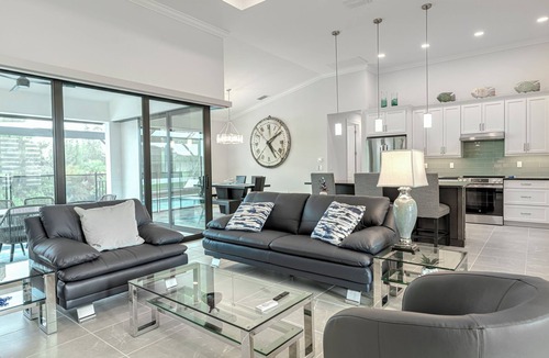 Burnt Store House | VILLA BRILLANTE, A BRAND NEW Luxury Waterfront home Pool/Spa & Gulf Access