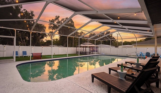 4BR Tampa retreat w/private pool