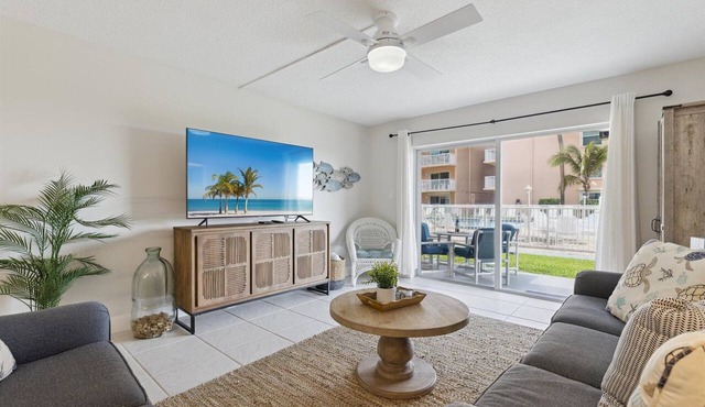 Beachside Ground-Floor Condo– Steps to the Beach W/Heated Pool & Private Patio