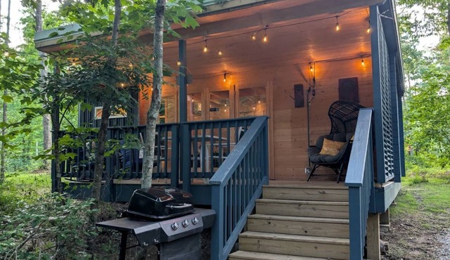 Cozy Scandinavian Cabin with EV Charging on 18-Acre Forest Retreat Near The Caverns & Waterfalls, Coalmont, TN