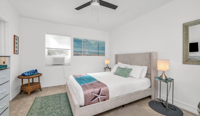 Fun 1 BR Beach Guesthouse only steps to the beach.
