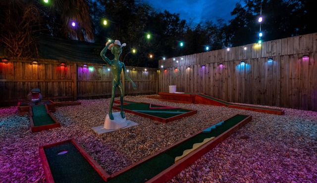 Funky MINI GOLF Home filled with Amenities