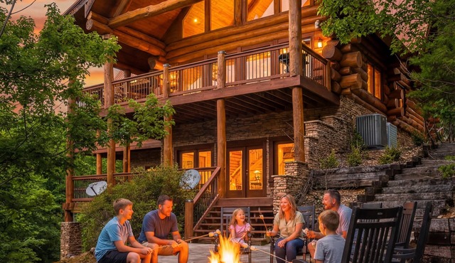 New Cabin! Family Fun - 6 BR - Smoky Mountains Views, Hot Tub, Arcades