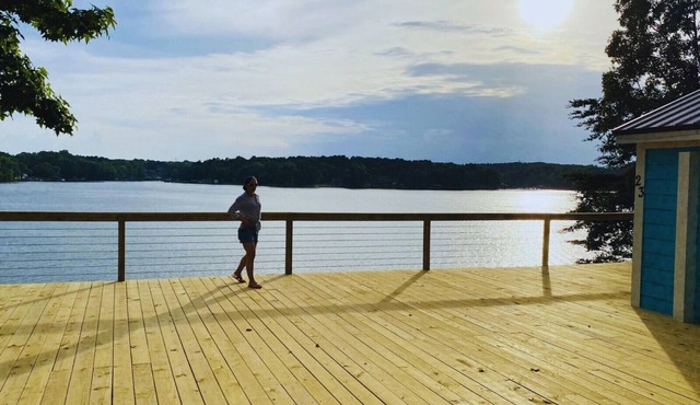 New Waterfront Cabin on the Large Sundeck #22