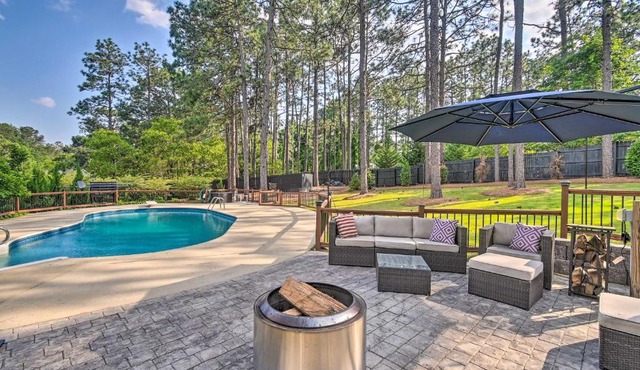 Peaceful Southern Pines Home w/Pool + Yard!