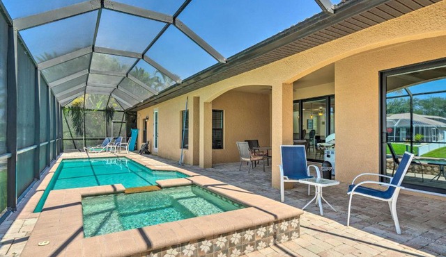 Private Pool & Grill: Canalfront Cape Coral Home